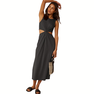 AROUND THE WORLD FRONT TWIST DRESS