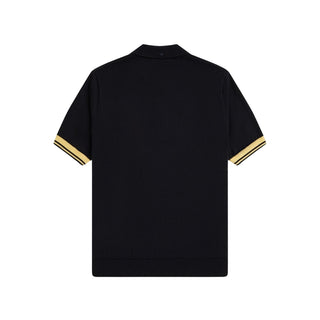 CONTRAST CUFF KNITTED SHIRT