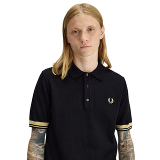CONTRAST CUFF KNITTED SHIRT