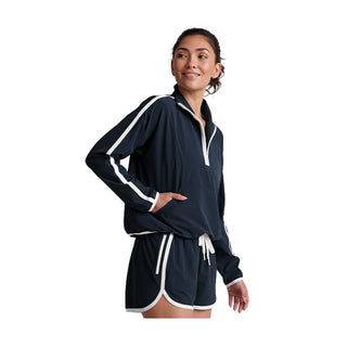 CONTRAST HALF ZIP PULLOVER