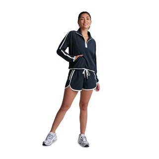 CONTRAST HALF ZIP PULLOVER