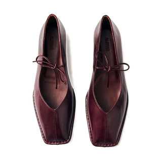 Sway Burgundy Leather Ballet Flats