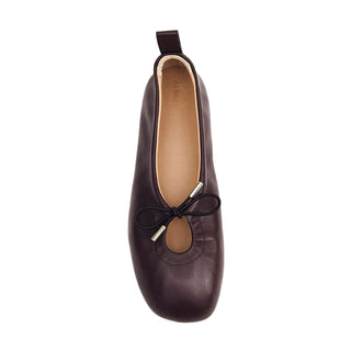 Rosalind Brown Leather Ballet Flats