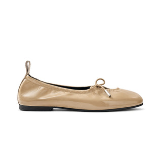 Rosalind Patent Beige Leather Ballet Flats