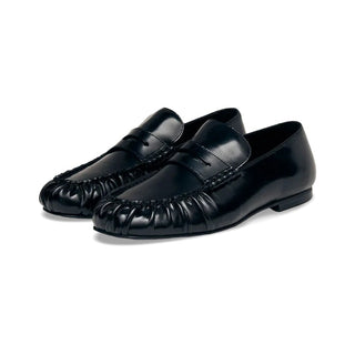 Aven Black Leather Loafers