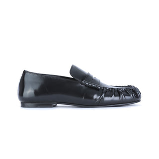 Aven Black Leather Loafers