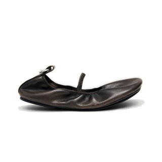 Naira Barefoot Vintage Effect Brown Leather Ballet Flats