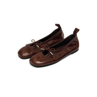 Rosalind Patent Brown Leather Ballet Flats