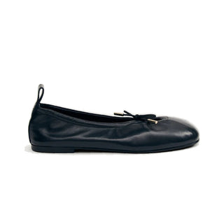 Rosalind Black Leather Ballet Flats