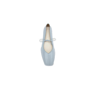 Sway Blue Leather Ballet Flats